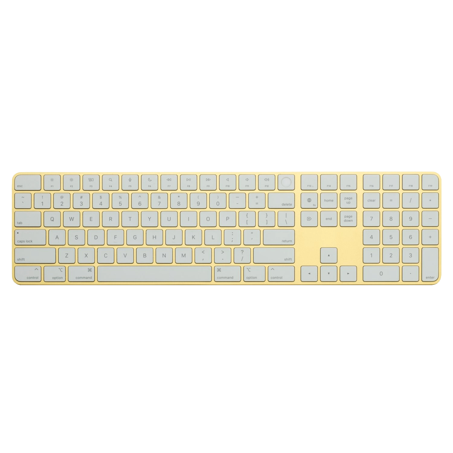Yellow Magic Keyboard with Touch ID and Numeric Keypad
